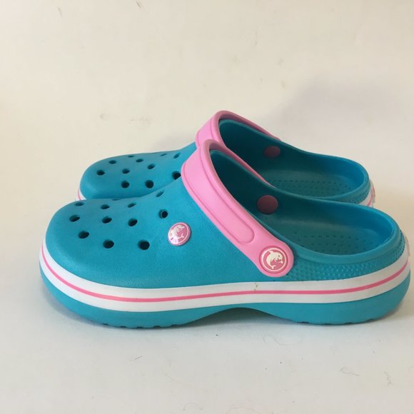 Unbranded Kids Clog Sandals Shoes Blue Pink White Dolphin Water Size 3 34 Child - Picture 7 of 12